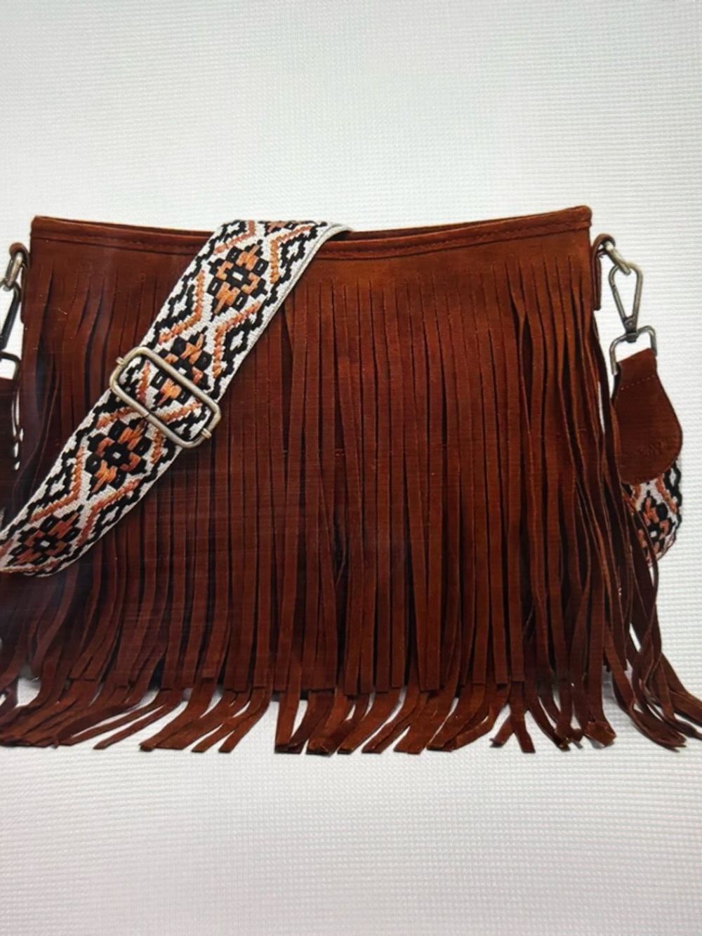Sadie Fringe Crossbody Bag with Guitar Strap